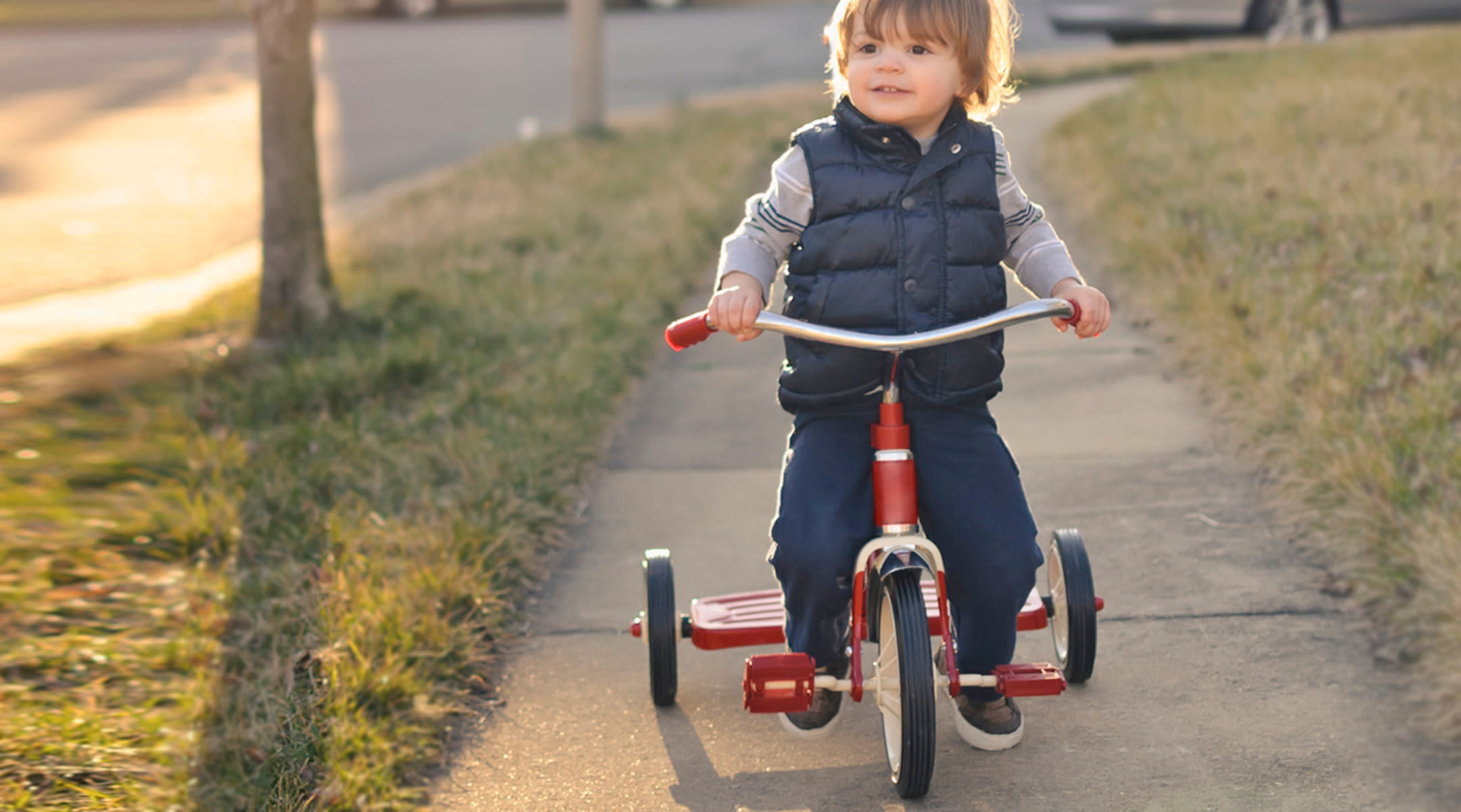 baby boy trike with parent handle
